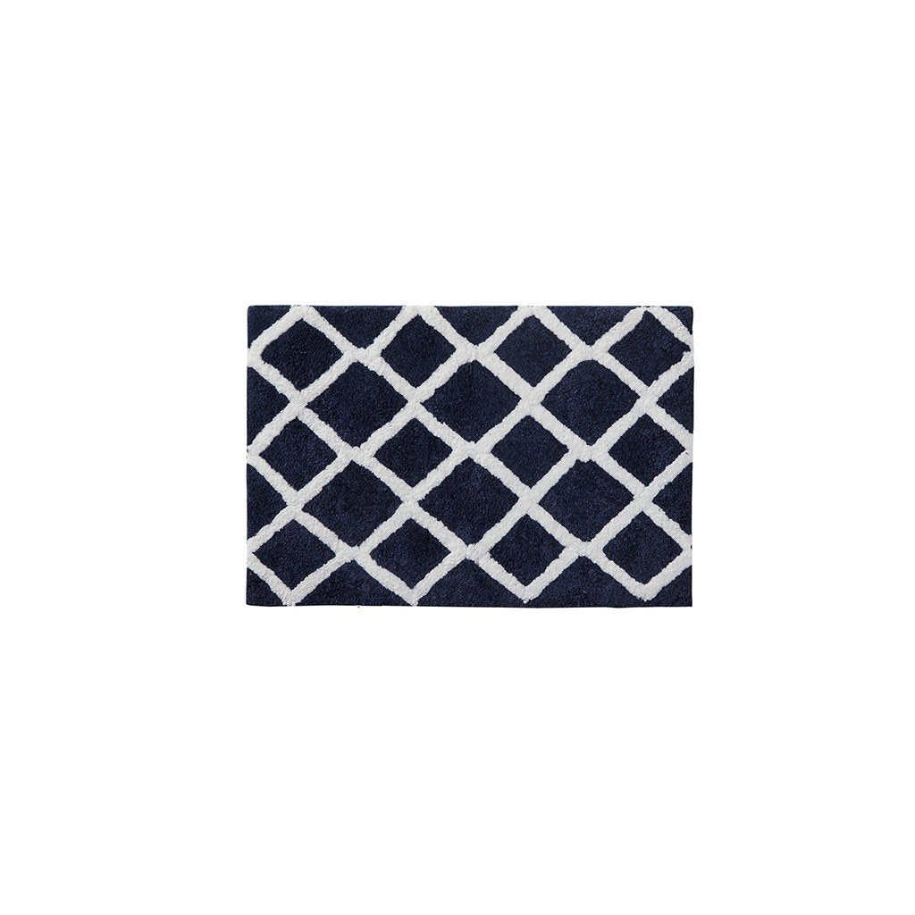Madison Park Bittman Reversible High Pile Tufted Microfiber Bath Rug - 21X34