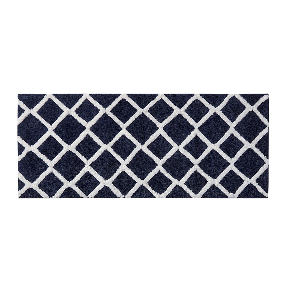 Madison Park Bittman Reversible High Pile Tufted Microfiber Bath Rug - 24X60