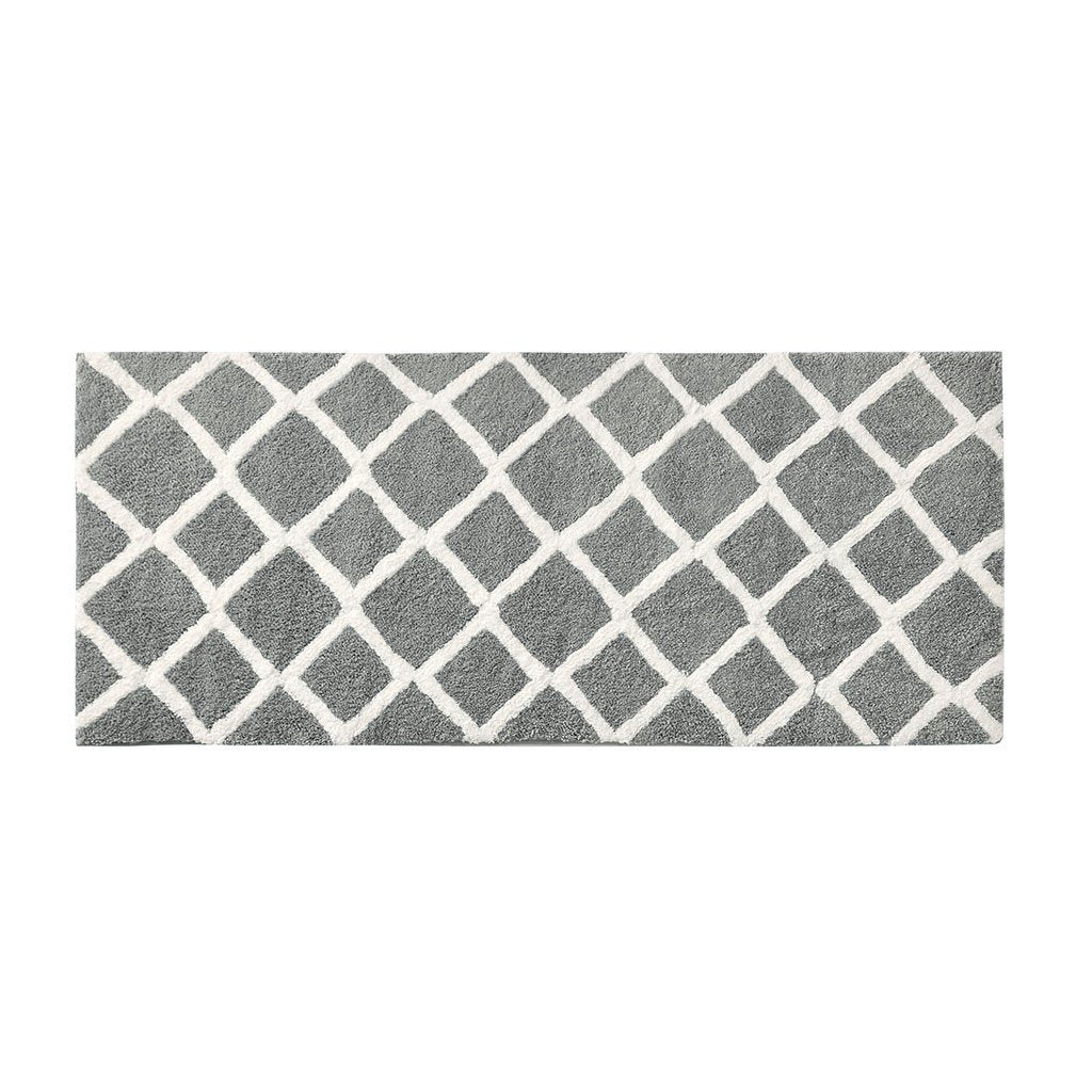 Madison Park Bittman Reversible High Pile Tufted Microfiber Bath Rug - 24X60