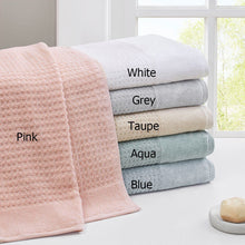 Load image into Gallery viewer, Madison Park Spa Waffle 6 Piece Waffle Cotton Jacquard Towels Set MP73-5913

