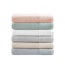 Load image into Gallery viewer, Madison Park Spa Waffle 6 Piece Waffle Cotton Jacquard Towels Set MP73-5915
