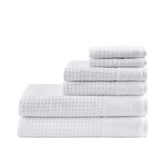 Load image into Gallery viewer, Madison Park Spa Waffle 6 Piece Waffle Cotton Jacquard Towels Set MP73-5974
