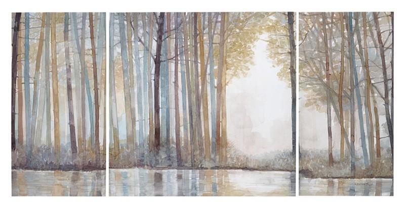 Madison Park Forest Reflections Gel Coated Canvas Set Of 3 MP95C-0041 By Olliix
