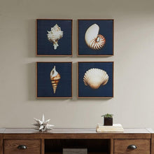 Load image into Gallery viewer, Madison Park Ocean Seashells Framed Canvas 4 Piece Set MP95C-0062 By Olliix
