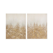 Load image into Gallery viewer, Madison Park Golden Glimmer 100% Hand Brush Embellished Canvas, 2 Piece Set MP95C-0173
