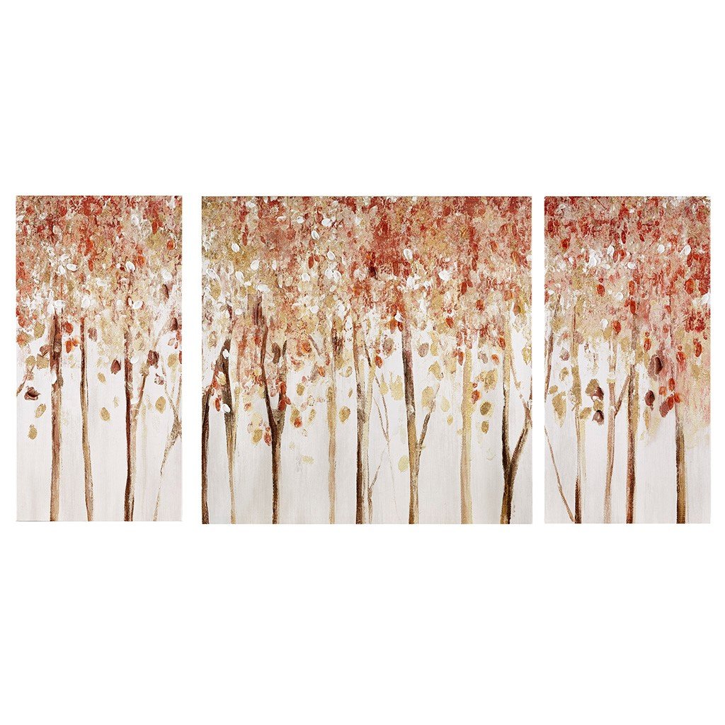 Madison Park Autumn Forest 3 Piece Canvas Art Palette Knife Embellishment MP95C-0207
