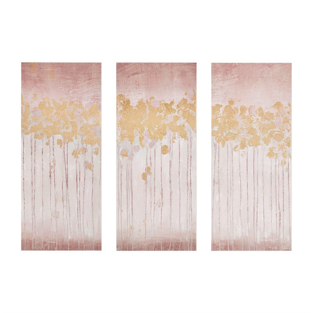 Madison Park Twilight Forest Gel Coated Canvas With Gold Foil 3 Piece Set MP95C-0216