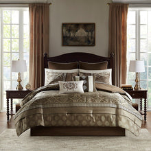 Load image into Gallery viewer, Madison Park Essentials Zara 16 Piece Jacquard Complete Bedding Set With 2 Sheet Sets - Cal King MPE10-797
