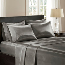 Load image into Gallery viewer, Madison Park Essentials Satin Wrinkle-Free Luxurious 6-Piece Sheet Set - Queen MPE20-769
