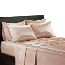 Load image into Gallery viewer, Madison Park Essentials Satin Wrinkle-Free Luxurious 6-Piece Sheet Set - King MPE20-774
