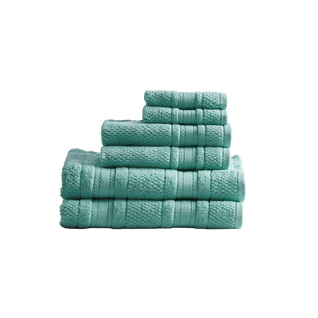 Madison Park Essentials Adrien Super Soft 6 Piece Cotton Towel Set MPE73-788
