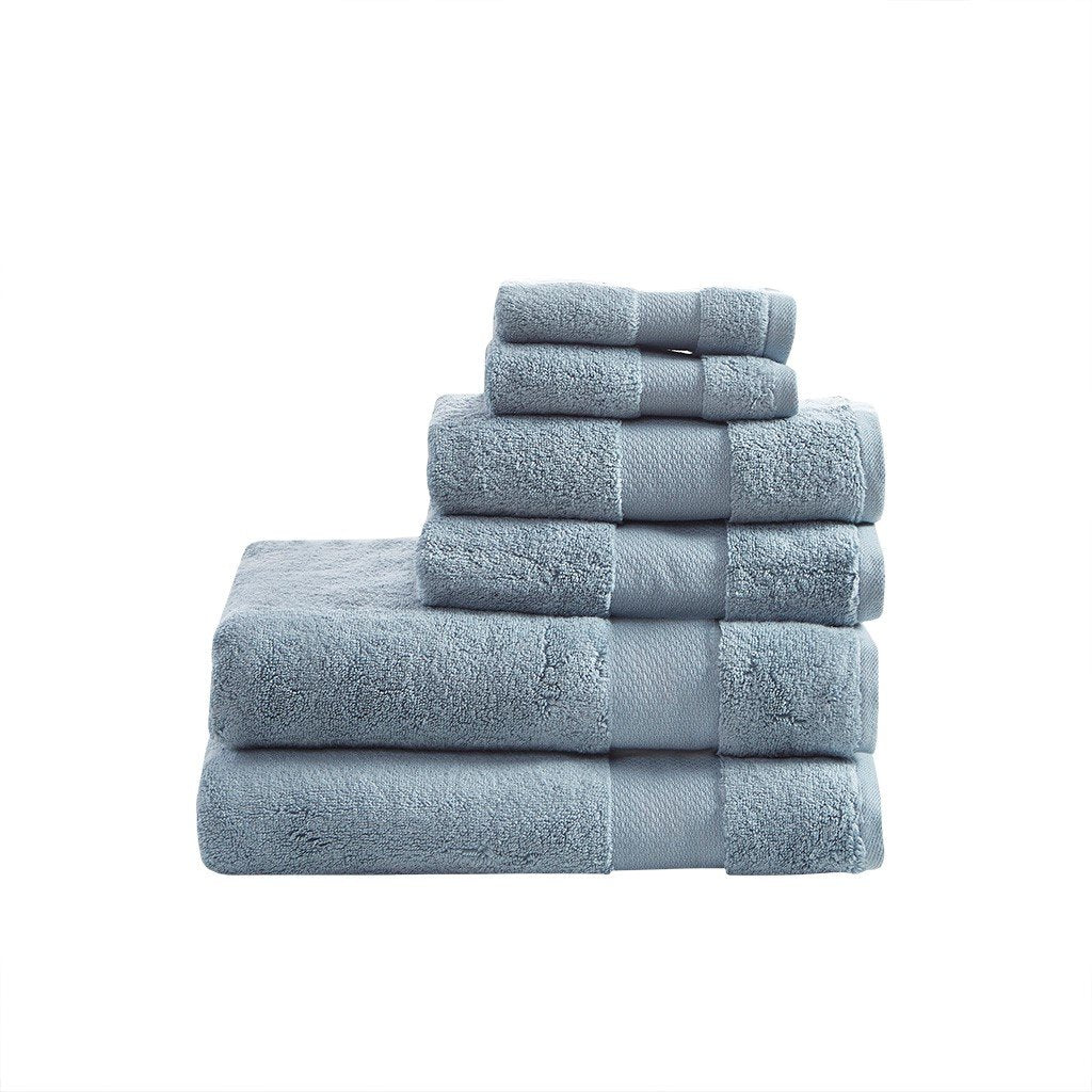 Madison Park Signature Turkish Cotton 6 Piece Bath Towel Set MPS73-416