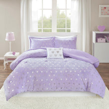 Load image into Gallery viewer, Mi Zone Rosalie Rosalie Metallic Printed Plush Comforter Set - Full/Queen MZ10-0574
