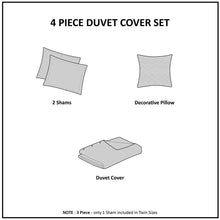 Load image into Gallery viewer, Mi Zone Glimmer Metallic Glitter Printed Reversible Duvet Cover Set - Full/Queen MZ12-0598
