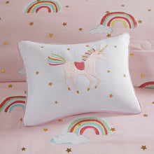 Load image into Gallery viewer, Mi Zone Kids Alicia Rainbow With Metallic Printed Stars Complete Bed And Sheet Set - Twin MZK10-170
