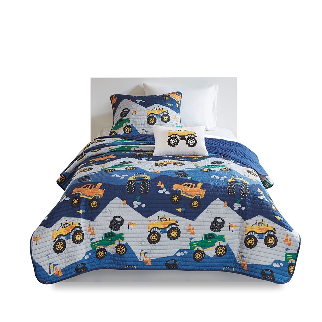 Mi Zone Kids Nash Reversible Coverlet Set - Twin MZK13-166 By Olliix