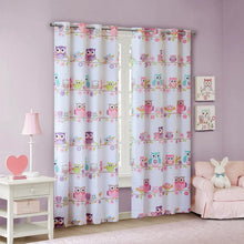 Load image into Gallery viewer, Mi Zone Kids Owl Printed Blackout Window Panel -50X84" MZK40-140 By Olliix
