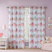 Load image into Gallery viewer, Mi Zone Kids Owl Printed Blackout Window Panel -50X84" MZK40-140 By Olliix
