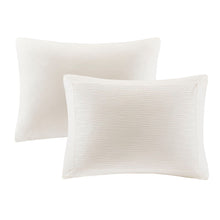 Load image into Gallery viewer, N Natori Hanae Cotton Blend Yarn Dyed 3 Piece Comforter Set - King NS10-3244
