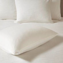 Load image into Gallery viewer, N Natori Hanae Cotton Blend Yarn Dyed 3 Piece Duvet Cover Set - King NS12-3246
