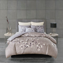 Load image into Gallery viewer, N Natori Sakura Blossom 3 Piece Cotton Sateen Printed Duvet Cover Set - King NS12-3258

