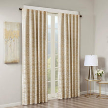 Load image into Gallery viewer, Cassius Jacquard Total Blackout Window Panel (50x84) - Gold SS40-0004 By Olliix
