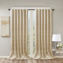 Load image into Gallery viewer, Cassius Jacquard Total Blackout Window Panel (50x84) - Gold SS40-0004 By Olliix
