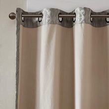 Load image into Gallery viewer, Mirage Knitted Jacquard Blackout Window Panel (50x84) - Charcoal SS40-0019 By Olliix
