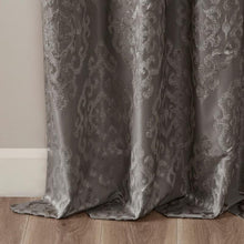 Load image into Gallery viewer, Mirage Knitted Jacquard Blackout Window Panel (50x84) - Charcoal SS40-0019 By Olliix
