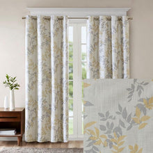 Load image into Gallery viewer, Julie Printed Botanical Blackout Window Panel (50x95) - Yellow SS40-0023 By Olliix
