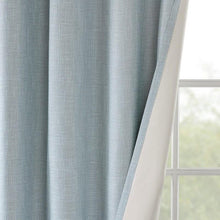 Load image into Gallery viewer, Maya Printed Heathered Blackout Window Panel (50x54) - Aqua SS40-0034 By Olliix
