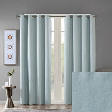 Load image into Gallery viewer, Maya Printed Heathered Blackout Window Panel (50x54) - Aqua SS40-0034 By Olliix
