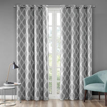 Load image into Gallery viewer, Blakesly Printed Ikat Blackout Window Curtain Panel (50x84) - Grey SS40-0066 By Olliix
