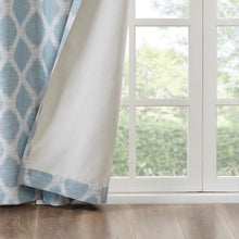 Load image into Gallery viewer, Blakesly Printed Ikat Blackout Window Panel (50x95) - Aqua SS40-0070 By Olliix
