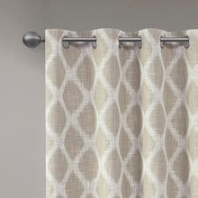 Load image into Gallery viewer, Blakesly Printed Ikat Blackout Window Panel (50x84) - Taupe SS40-0072 By Olliix
