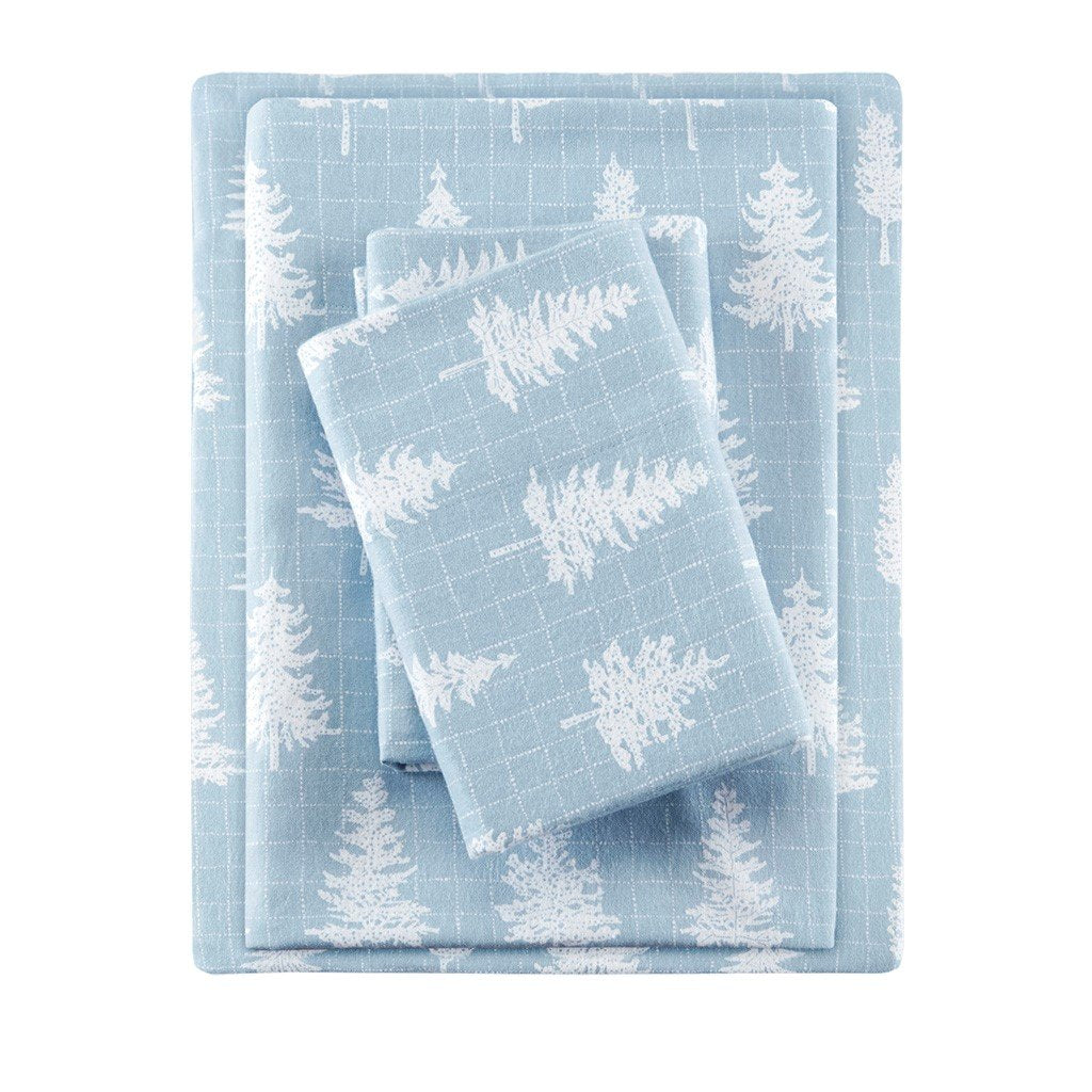 True North By Sleep Philosophy Cozy Flannel 100% Cotton Flannel Printed Sheet Set - Full TN20-0385