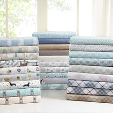 Load image into Gallery viewer, True North By Sleep Philosophy Cozy Flannel 100% Cotton Flannel Printed Sheet Set - Queen TN20-0386
