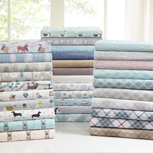 Load image into Gallery viewer, True North By Sleep Philosophy Cozy Flannel 100% Cotton Flannel Printed Sheet Set - Queen TN20-0386
