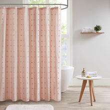 Load image into Gallery viewer, Urban Habitat Brooklyn Cotton Yarn Dyed Jacquard Pom Pom Shower Curtain - 70 X 72&quot; UH70-2242
