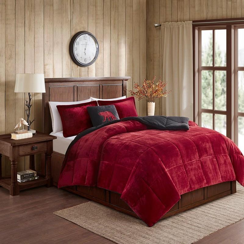 Plush To Sherpa Down Alternative Comforter Set -Full/Queen WR10-2065 By Olliix