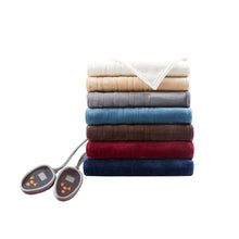 Load image into Gallery viewer, Woolrich Heated Plush To Berber Blanket - Twin WR54-1751 By Olliix
