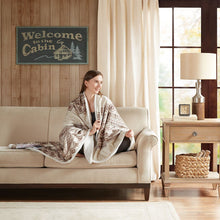 Load image into Gallery viewer, Woolrich Anderson Oversized Mink To Berber Heated Throw - 60X70&quot; WR54-1775
