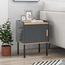 Load image into Gallery viewer, Nightstand Bedside End Table with Door Cabinet for Living Room Bedroom-Gray

