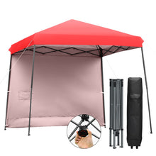 Load image into Gallery viewer, 10 x 10 Feet Pop Up Tent Slant Leg Canopy with Detachable Side Wall-Red
