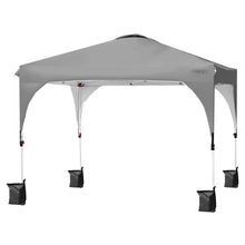 Load image into Gallery viewer, 10&#39; x 10&#39; Outdoor Pop-up Camping Canopy Tent with Roller Bag-Gray
