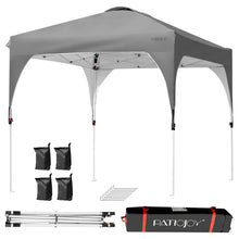 Load image into Gallery viewer, 10&#39; x 10&#39; Outdoor Pop-up Camping Canopy Tent with Roller Bag-Gray
