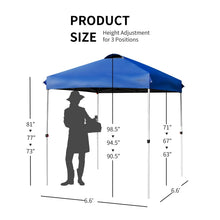 Load image into Gallery viewer, 6.6&#39; x 6.6&#39; Outdoor Pop Up Camping Canopy Tent with Roller Bag-Blue

