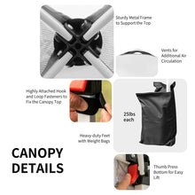 Load image into Gallery viewer, 6.6&#39; x 6.6&#39; Outdoor Pop Up Camping Canopy Tent with Roller Bag-Gray
