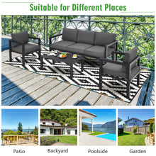 Load image into Gallery viewer, 4 Pieces Outdoor Furniture Set for Backyard and Poolside-Gray

