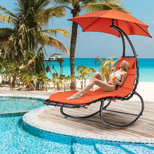 Load image into Gallery viewer, Hammock Swing Lounger Chair with Shade Canopy-Orange
